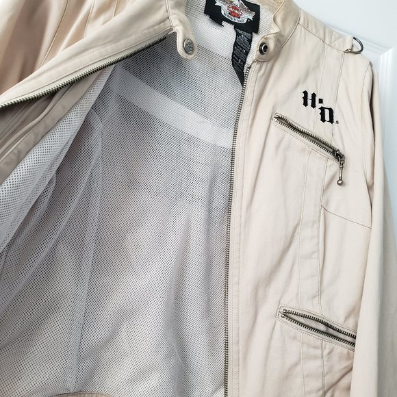 Authentic HARLEY DAVIDSON lightweight cotton motorcycle jacket - S - Picture 5 of 7